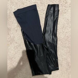 SPANX faux leather leggings maternity